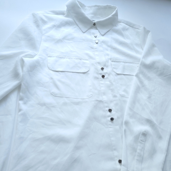 Ivanka Trump White Long Sleeve Blouse - Picture 3 of 8